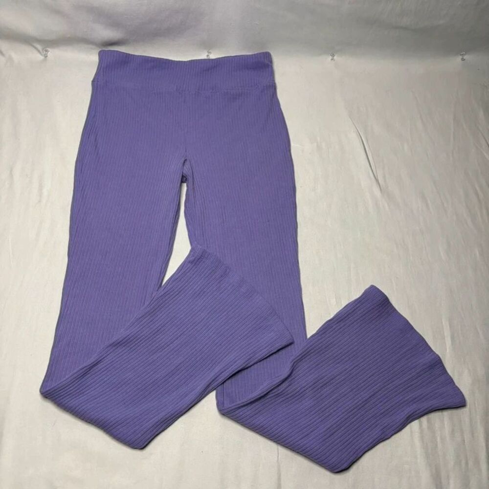 Extremely Me Purple Ribbed Flare Leggings Size 14 | Girls Pants